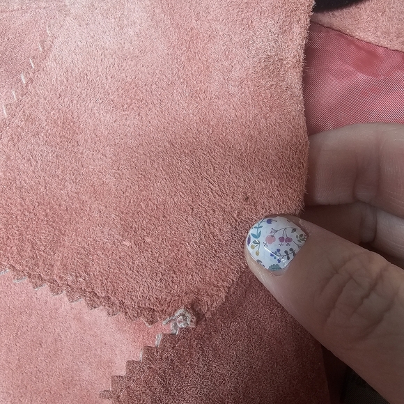 Brandon Thomas Womens M medium 100% Leather Blouse Button Shirt Pink‎ Western - Picture 10 of 16